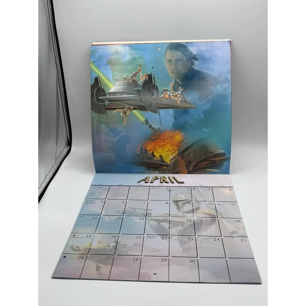 Vintage 1998 Star Wars Return of the Jedi Hallmark Wall Calendar Collectible